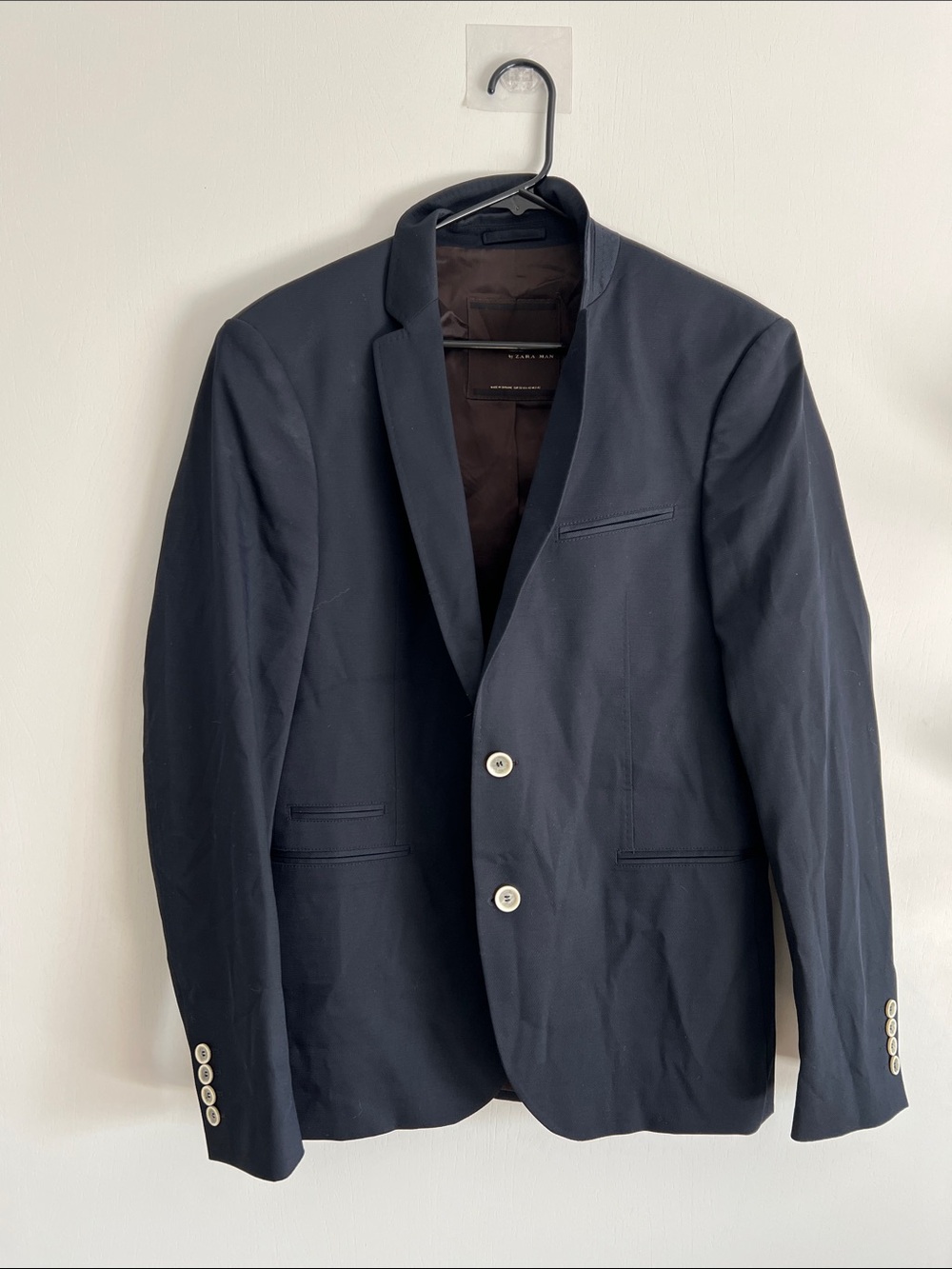 Zara Man black tag black blazer jacket USA 42